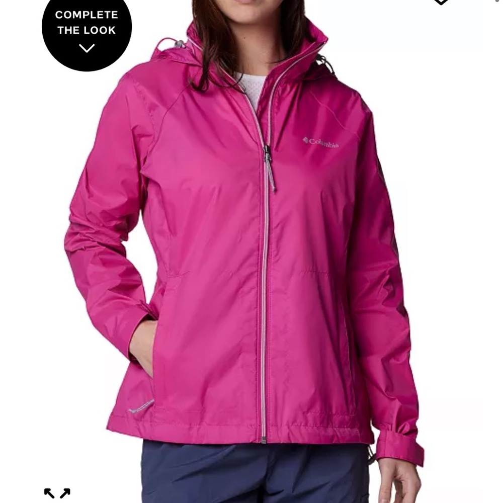Columbia Women's Vibrant Pink Packable Water Repellent Jacket size small